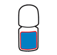 Etikett for flaske på en side