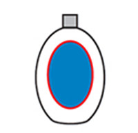 Etiketter foran og bak